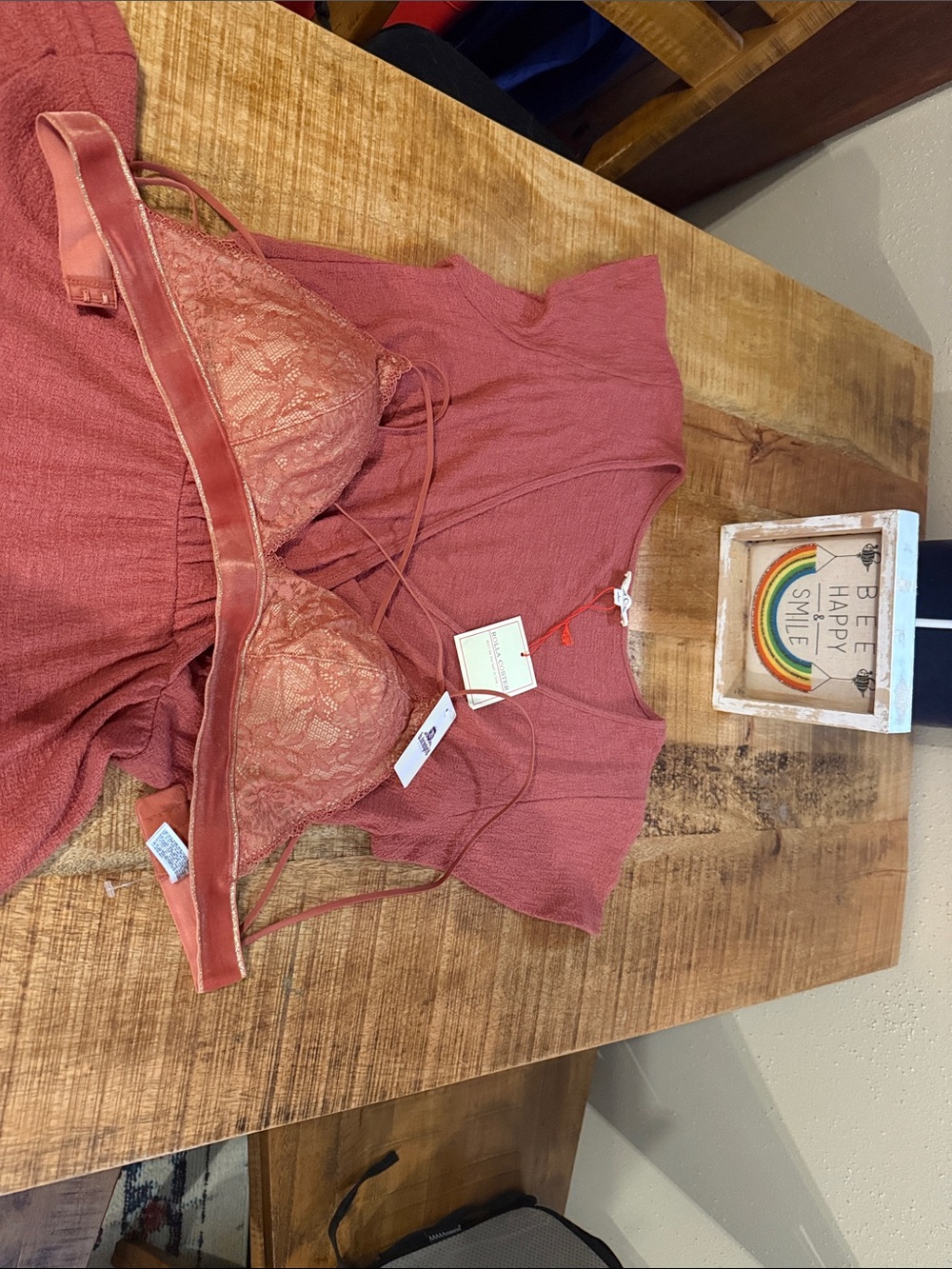 Women’s Tiered Wrap-Front Dress in a deep sienna color (pumpkin spice)NWT - Picture 6 of 7